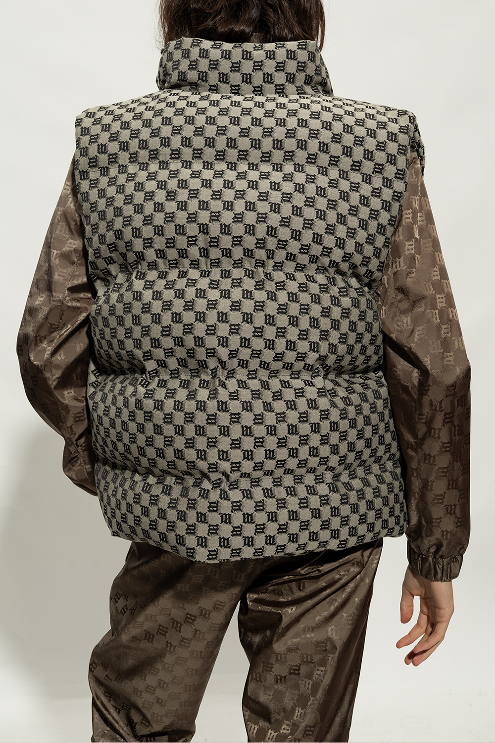 Beige Puffer vest with standing collar MISBHV Vitkac Germany